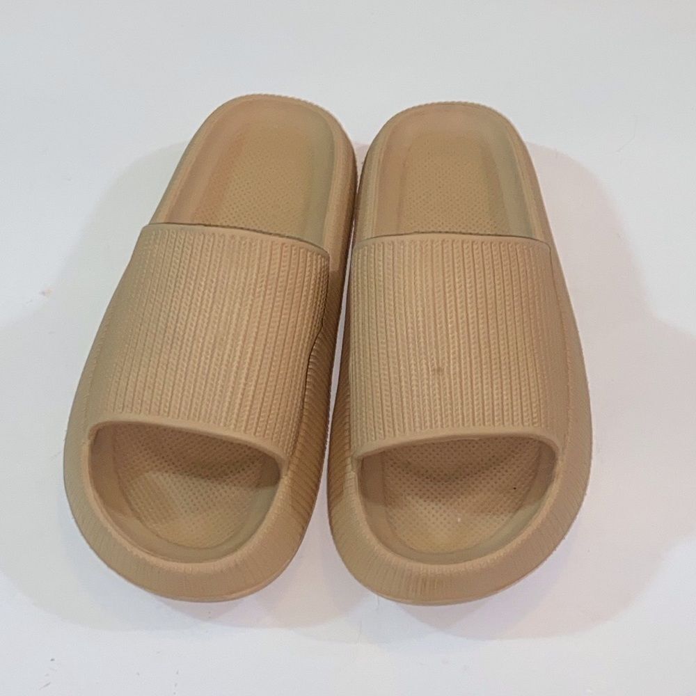 Tan Slide Sandals